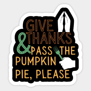 Thanksgiving Pumpkin Pie Sticker